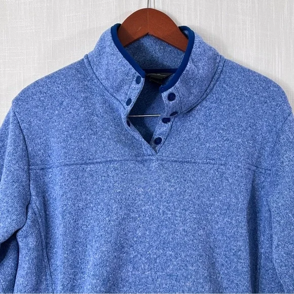 Eddie Bauer Radiator Fleece 2.0 Snap Mock Neck Pullover Jacket Blue Size L - Picture 2 of 12